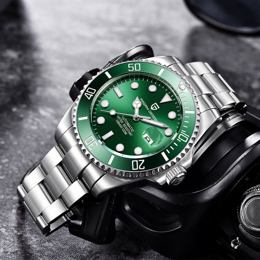 PAGANI DESIGN Luxury Sapphire Glass Men Automatic Watch 100m Waterproof Stainless Steel men mechanical wristwatches montre homme