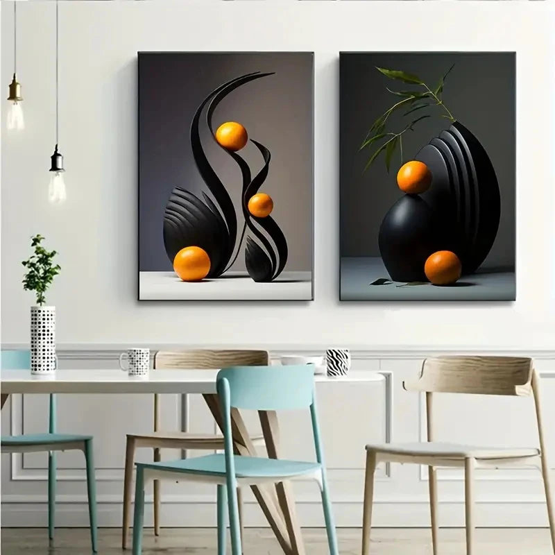 3pcs/set Abstract Canvas Print Posters Three-dimensional Sculpture Ceramic Wall Art Poster Living Room Bedroom Bathroom Decor